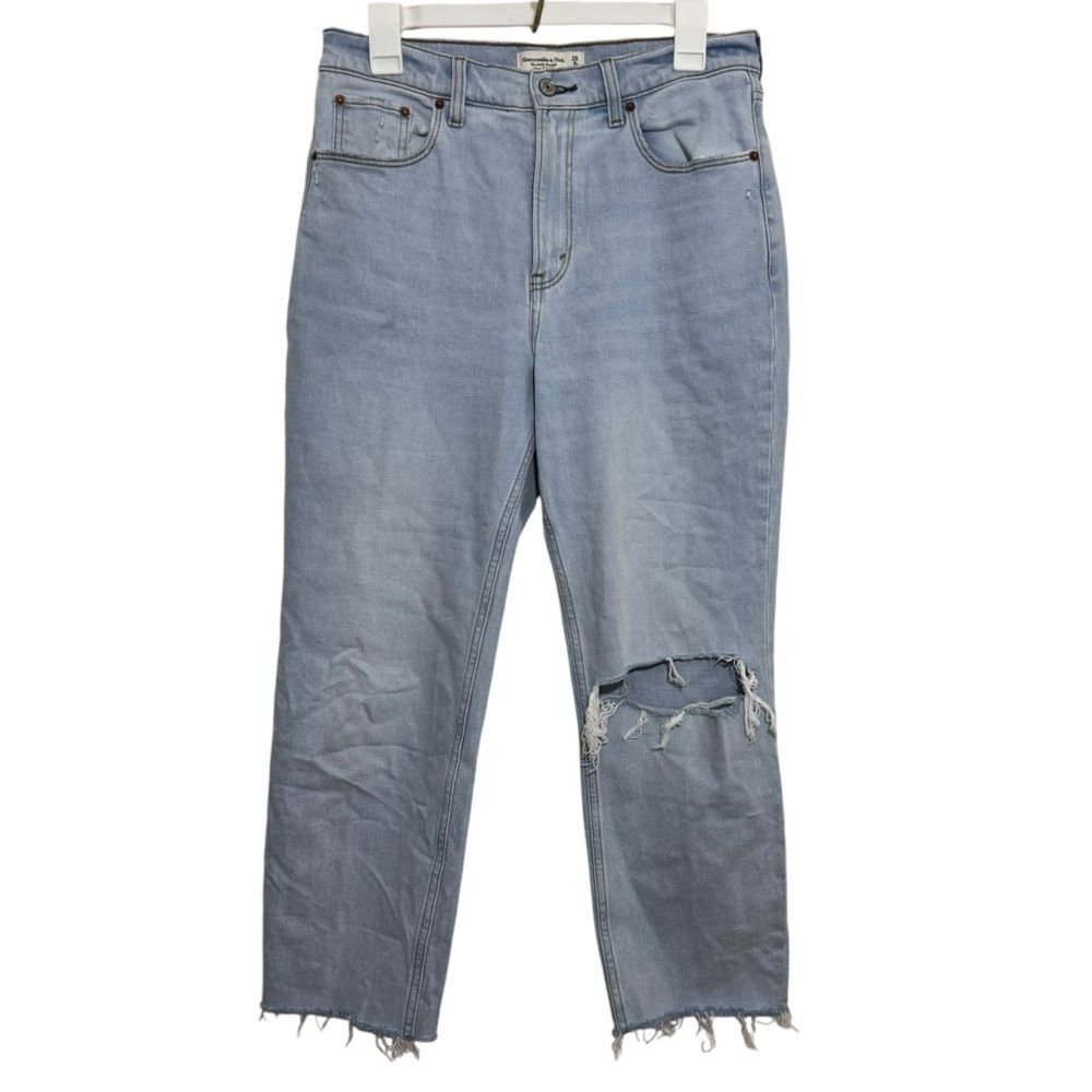 Abercrombie & Fitch Distressed Ankle Ultra High Rise Jeans